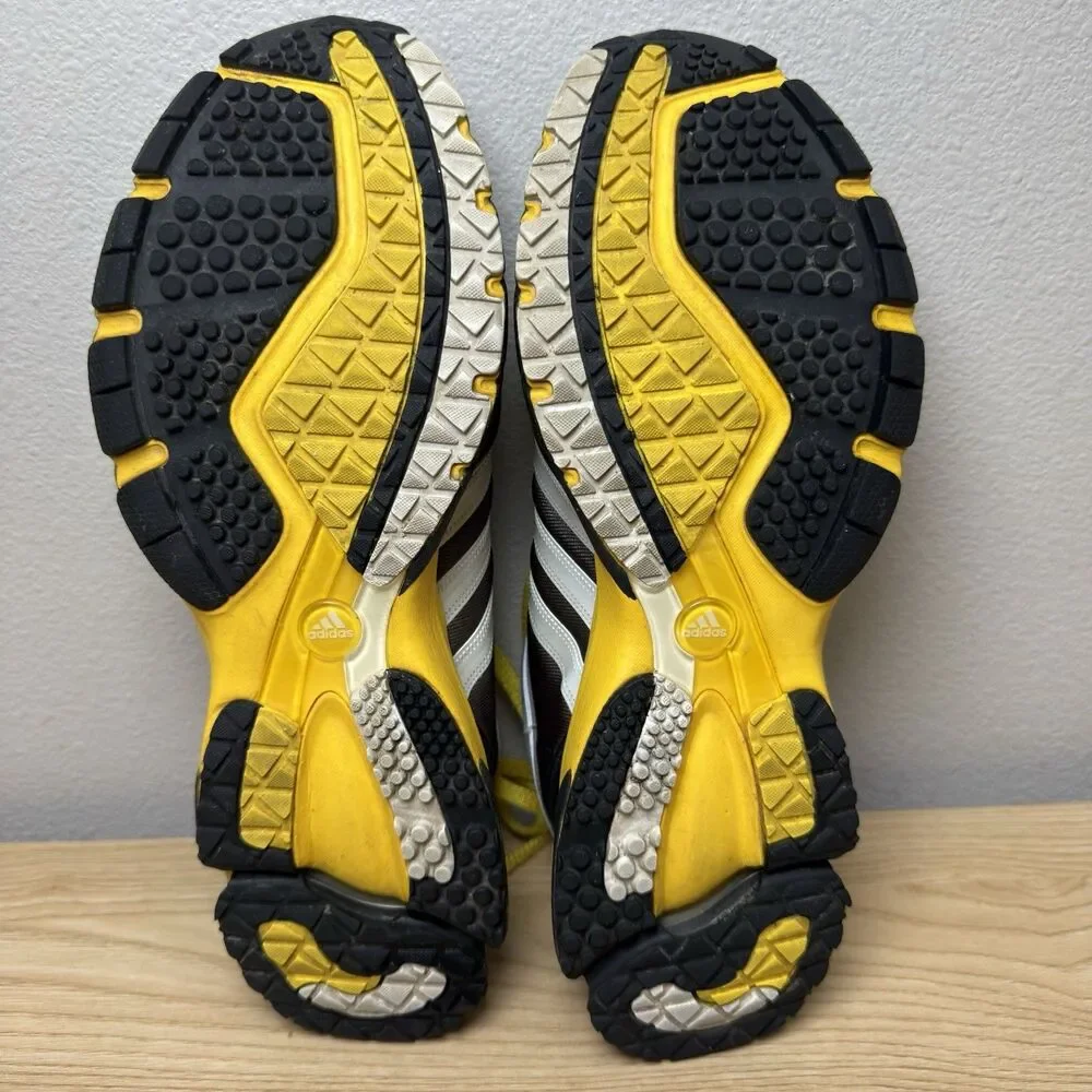 Adidas Marathon 10 Mens Shoes Size 8.5 Yellow Gray Running Workout Hawkeyes Iowa
